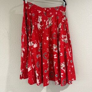 Hell Bunny Pinup Santa Circle Skirt
